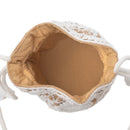 Myra Honey Vine Western Bucket Bag for Women in Jute with embroidered detail