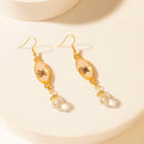 Myra Honey Crystal Dangle Earrings in Dawn Blush