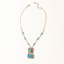 Myra Blue Coyote Necklace in Turquoise Charm
