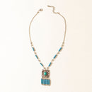 Myra Blue Coyote Necklace in Turquoise Charm
