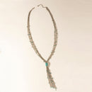 Myra Mist River Tassel Necklace in Silver Mix