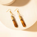 Myra Brindle Trail Drop Earrings in Smoke Tan