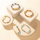 Myra Gilded Lasso Stack Bracelet in Arena Blue