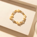 Myra Gulf Shell Stack Bracelet in Dune Gold
