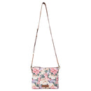 Myra Wildflower Trail Cotton & Leather Crossbody Bag in Vintage Rose