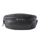Myra Blackthorn Range Leather Fanny Pack in Sailor Black