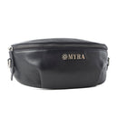 Myra Blackthorn Range Leather Fanny Pack in Sailor Black