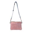 Myra Rosette Trail Leather Bag in Mauve Snake Print