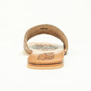 Myra Cactus Lace Handtooled Leather Sandals in Charred Brown