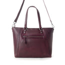 Myra Zidana Arista Bloom Veg Tanned Leather Handbag in Noire Berry