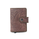 Myra Laredo Trail Leather Credit Card Holder in Smoky Walnut