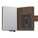 Myra Laredo Trail Leather Credit Card Holder in Smoky Walnut