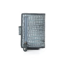 Myra Silver Creek Leather Credit Card Holder in Ashen Grey