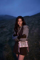 Myra ThunderFly Fringed Leather Bag in Sundown Blush