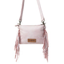 Myra ThunderFly Fringed Leather Bag in Sundown Blush
