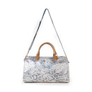 Myra Ranger's Echo Snake Print Leather Duffle Bag for Men in Aurora Viper