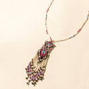 Myra Sky and Coral in necklace in Turquoise