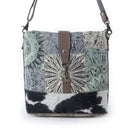 Myra Willow Trace Canvas & Hairon Bag in Geo Sage