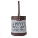 Myra Textura Cotton & Leather Wine Holder in Saddle Frost