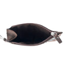 Myra Hand Hewn Western Card Holder for Women in Brown & Turquoise with handtooled detail