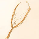 Myra Ranchlight Star Leather Necklace in Saddle Tan