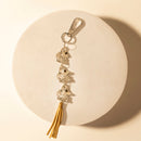 Myra Rangefeather Fringe Keychain in Saddle Tan