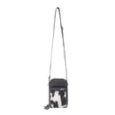 Myra Rustler Ridge Embossed Leather Hairon Sling Bag in Slate Smoke