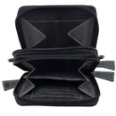 Myra Rustler Ridge Embossed Leather Hairon Sling Bag in Slate Smoke