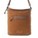 Myra Diamondback Trail Western Shoulder Bag for Women in Brown with Rug details