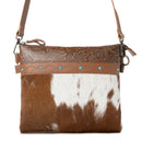 Myra Thunderpeak Concho Hairon Leather Bag in Fawn Sand