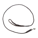 Trailbound Leather Dog Leash in Rustic Brown with Braided Design and Metal Hook