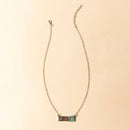 Myra Cowgirl Boot Charm Necklace for Women in Moonlit and Turquoise