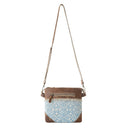 Myra Inkwild Vintage Crossbody Bag for Women in blue with fringe detail