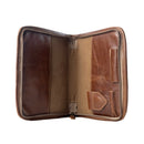 Myra Holycross Western Bible Cover in brown with flap closure and handtooled detail