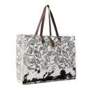 Myra Wildfern Hide Western Weekender Bag for Women in ivory with hairon detail
