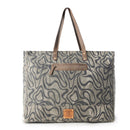 Myra Riverbed Trail Weekender Bag for Women in olive with vintage print detail