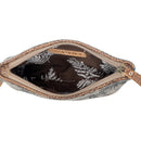 Myra Fernfield Vintage Wristlet for Women in olive with leather detail