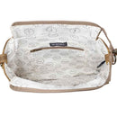 Myra Beast Leather Messenger Bag for women in brown distressed full-grain leather with dront procket