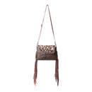 Carved Blossoms Leather & Hairon Bag