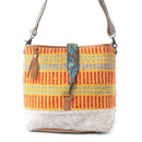Vivid Orange  Hand-Tooled Bag