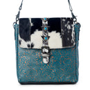 Blue Rose  Leather & Hairon Bag