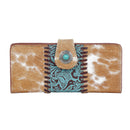 Myra Bleu Wallet for Women with genuine leather and hairon detail with RFID protection