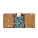 Myra Bleu Wallet for Women with genuine leather and hairon detail with RFID protection