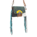 Peacock's Feather Hand-Tooled Bag