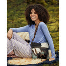 Myra North Star Bag for Women with hairon hide and embossed leather in black and white with adjustable detachable strap