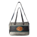 Turquoise  edges Hand-Tooled Bag