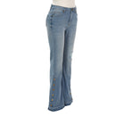 Regina Flared Button Accent Leg Jeans