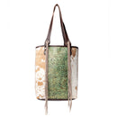 Cheyenne Plains Tooled Leather & Hairon Bag