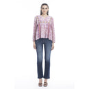 Marjorie Embroidered Floral Accent Top