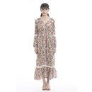 Ember Floral Print Lace Accent Dress